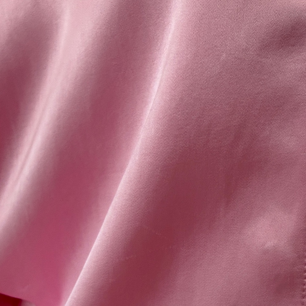 Zara Pink Satin Button Down Shirt - Picture 3 of 7